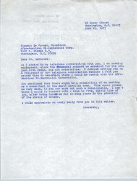 Letter from Bernice Robinson to Vincent De Forest, June 25, 1973