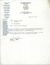 Charleston Branch of the NAACP Memorandum, March 28, 1990