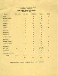 Large and Small Branch of the Month Reports, South Carolina Conference of Branches of the NAACP, February 9, 1991