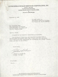 Letter from Dolores S. Greene to Blanchard Malan, September 3, 1982