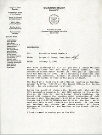 Charleston Branch of the NAACP Memorandum, January 2, 1991