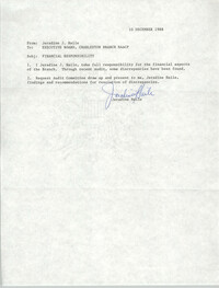 Charleston Branch of the NAACP Memorandum, December 10, 1988