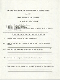 NAACP Nation B.A.B.Y. Contest Project Description Form