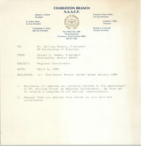 Charleston Branch of the NAACP Memorandum, March 6, 1989