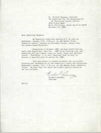 The Committee For The Desegregation of Charleston County Schools Memorandum, December 27, 1983
