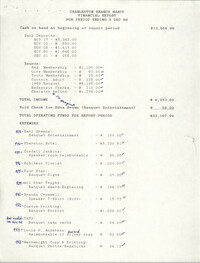 Charleston Branch of the NAACP Financial Report, December 5, 1989