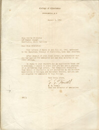 Letter from E. E. Towell to Gretta Middleton, August 3, 1962