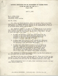 NAACP Memorandum, April 7, 1958