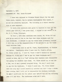 Statement of Janie B. Gilliard, September 2, 1971