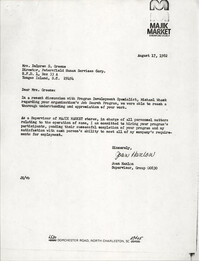 Letter from Joan Hanlon to Delores S. Greene, August 17, 1982