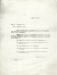 Letter from Charles W. Fruit, August 17, 1982