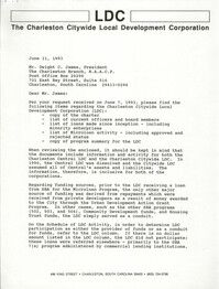 Letter from Sharon A. Brennan to Dwight C. James, June 11, 1993