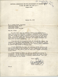 NAACP Memorandum, January 16, 1958