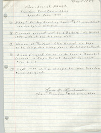 Charleston Branch of the NAACP Freedom Fund Committee, Agenda Year 1990