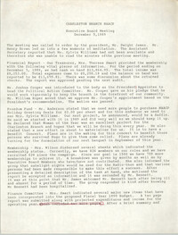Minutes, Charleston Branch of the NAACP Executive Board Meeting, December 5, 1989