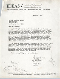 Letter from Brian Beun to George H. Woodard, August 24, 1972