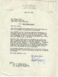 Letter from Matthew J. Perry to Walter Scott, July 29, 1963