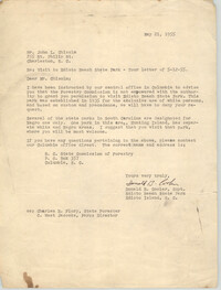 Letter from Donald B. Cooler to John L. Chisolm, May 21, 1955