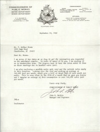 Letter from John R. Bettis to J. Arthur Brown, September 24, 1980