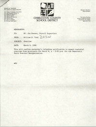 Letter from William B. Todd to Joe Kenner, March 6, 1986