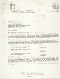 Letter from Mark J. Corey to Allan Weimer, August 18, 1982