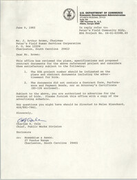 Letter from Charles H. Cole to J. Arthur Brown, June 9, 1982