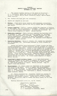 South Carolina Conference of Branches of the NAACP Memorandum, November 18, 1989