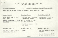 City of Charleston Memorandum, March 31, 1989