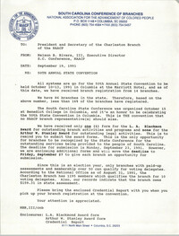 South Carolina Conference of Branches of the NAACP Memorandum, September 19, 1991
