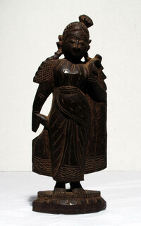 Wooden Radha statue