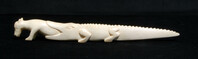 Ivory crocodile carving