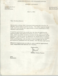 Letter from James Turner, June 4, 1973