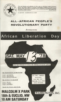 African Liberation Day 1978 Flyer