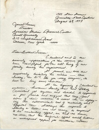 Letter from Gwendolyn Sellers to James Turner, August 28, 1973