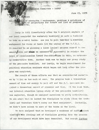 All African People's Revolutionary Party Memorandum to Cleveland Sellers, June 23, 1976