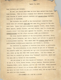 Correspondence Regarding Voorhees College, March 23, 1970