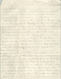 Letter from Cleveland Sellers to Pauline Taggert Sellers, July 1968