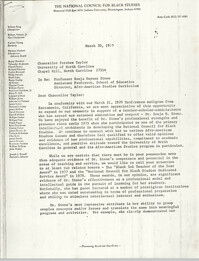 Letter from Joseph J. Russell to Ferebee Taylor, March 30, 1979