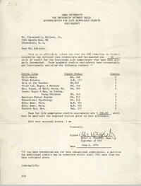 Letter from Abdul H. Elkordy to Cleveland Sellers, June 6, 1974