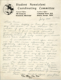Letter to Cleveland Sellers