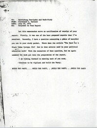 Memorandum from Cleveland Sellers, July 20, 1976