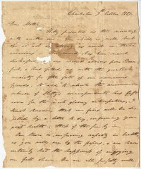 022. Nathaniel Heyward (II) to Mother -- October 9, 1817