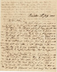 001. Nathaniel Heyward (II) to Mother -- July 18, 1806