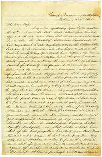 Letter from John R. Beaty to his wife Melvina, February 22, 1861