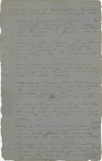 Daily Record of the Hardscrabble Plantation, January 30, 1859
