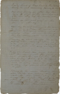 Daily Record of the Hardscrabble Plantation, January 24, 1859
