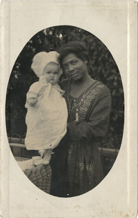 Postcard Photo of an African American Woman with Infant