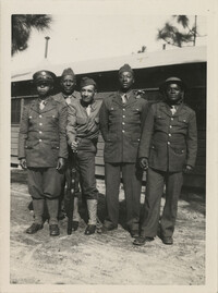 Photo of Five African American Soldiers