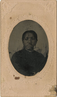 Tintype in Softcase of African American Girl