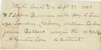 Promissory Note for the Hiring of an Enslaved Person
